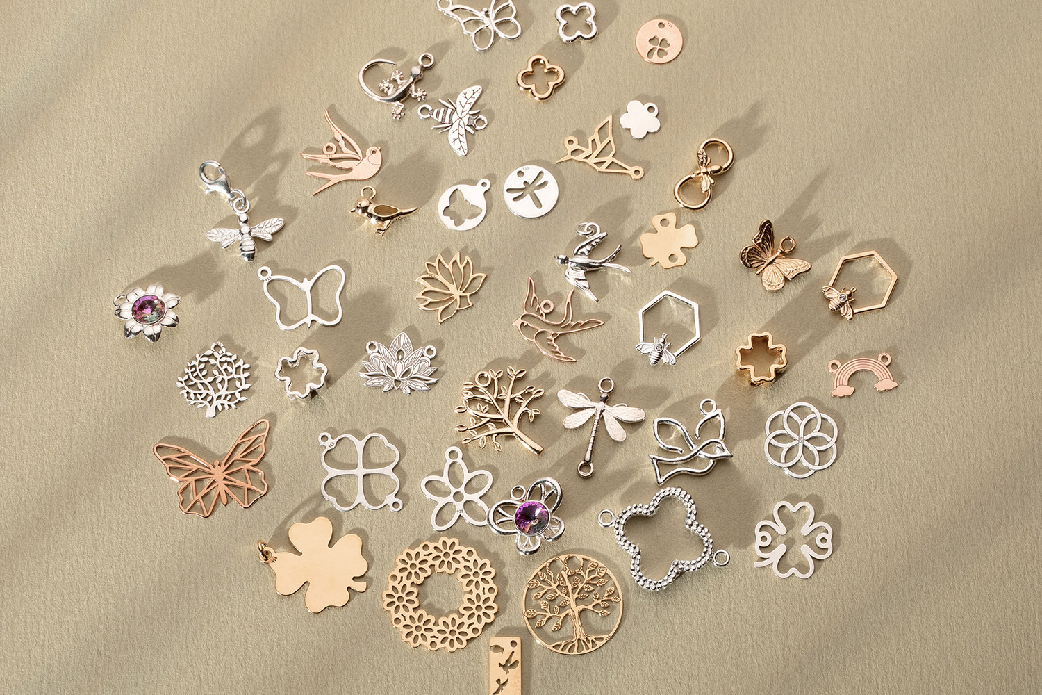 Silver and gold semi-finished jewellery components from manufacturer 925CRAFT